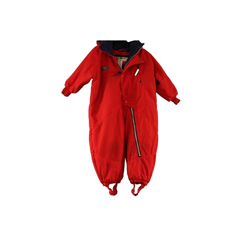 L.L.Bean Toddler Snowsuit Coverall - 18MTH - Red - One Piece Snow Suit - Bunting